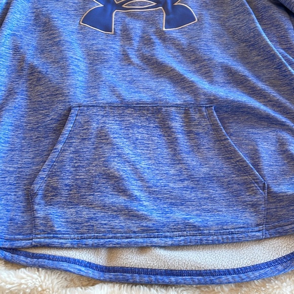 Under Armour Cold Gear Heathered Blue Hoodie - Size M - Picture 4 of 7